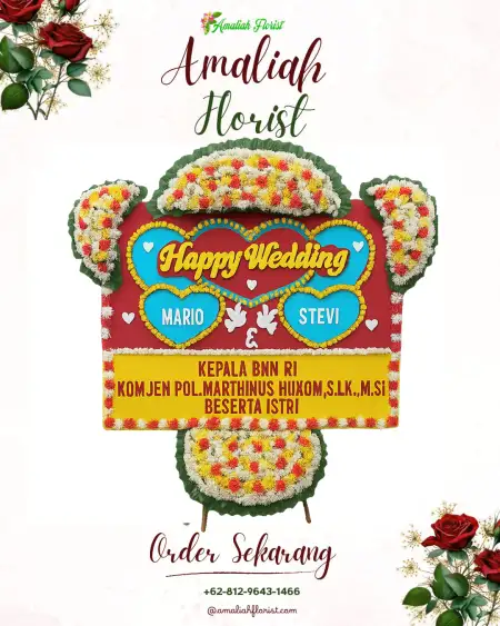 Papan Bunga Pernikahan Linggo